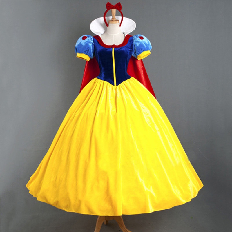 Jogo Branco De Neve Uniforme Chapéu Vermelho Pequeno Traje De Halloween Adulto