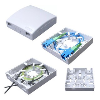 Caixa Ftth /pto/ Optico Roseta 2 Portas Branca K-gl-1239a
