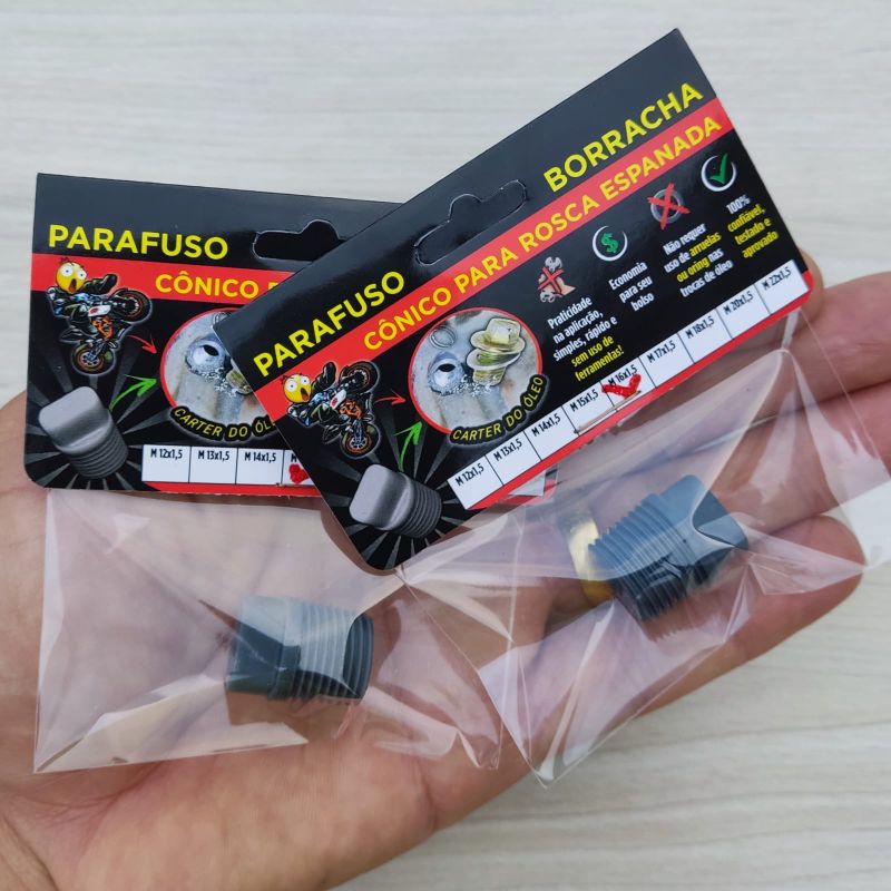 Parafuso Borracha Conico para Rosca Espanada M12 M13 M14 M15 M16