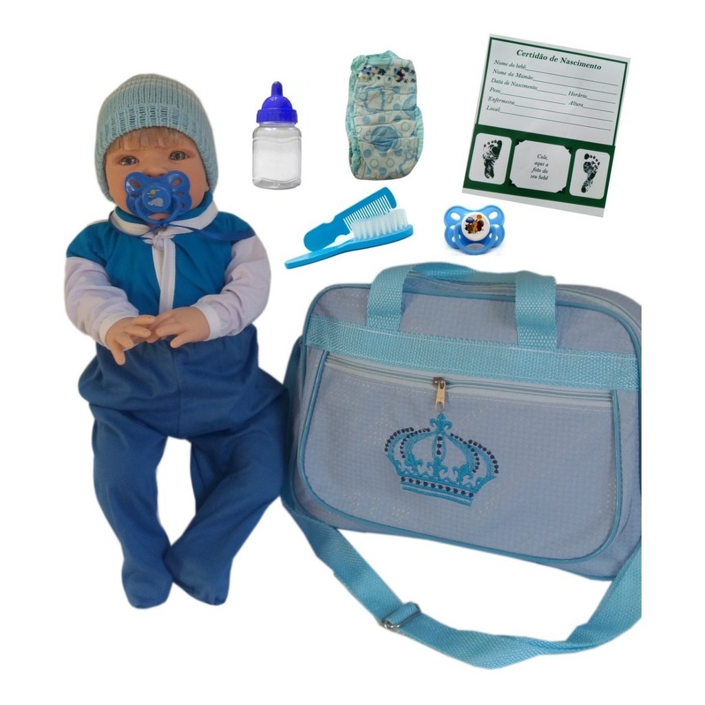 Boneco Reborn Bebe Realista Menino Reborn Bolsa Maternidade Shopee Brasil