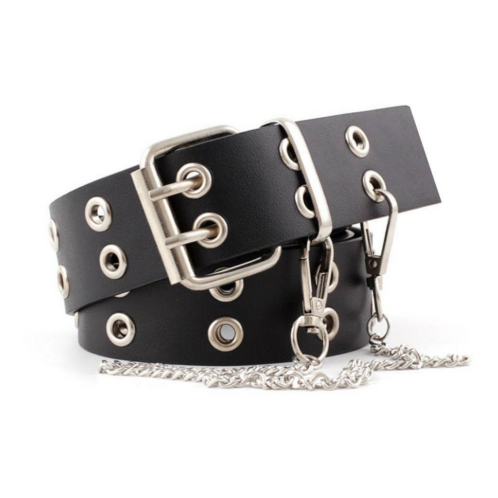 Cinto sinto Punk Rock Ilhós Pino Duplo E Ilhos em Oferta na Shopee