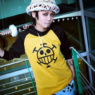 Camiseta De Manga Comprida Com Capuz Do Anime One Piece Trafalgar Law
