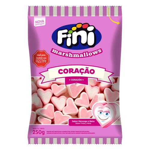 MarshMallows Fini Coração Rosa 250g