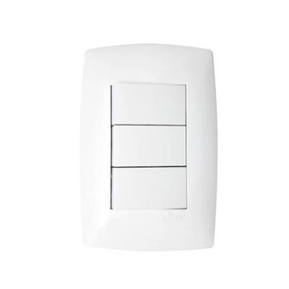 Interruptor Triplo 1 Tecla Simples e 2 Paralelas 10A Blux