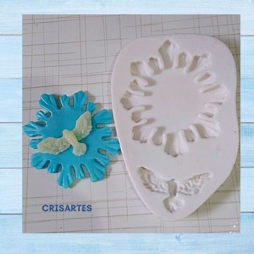 Molde de Silicone Divino Espirito Santo  M - Cris Artesdecor