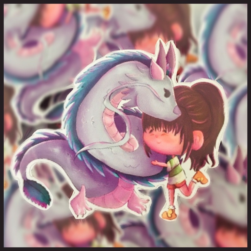 adesivo sticker estúdio ghibli chihiro haku a viagem de chihiro ...
