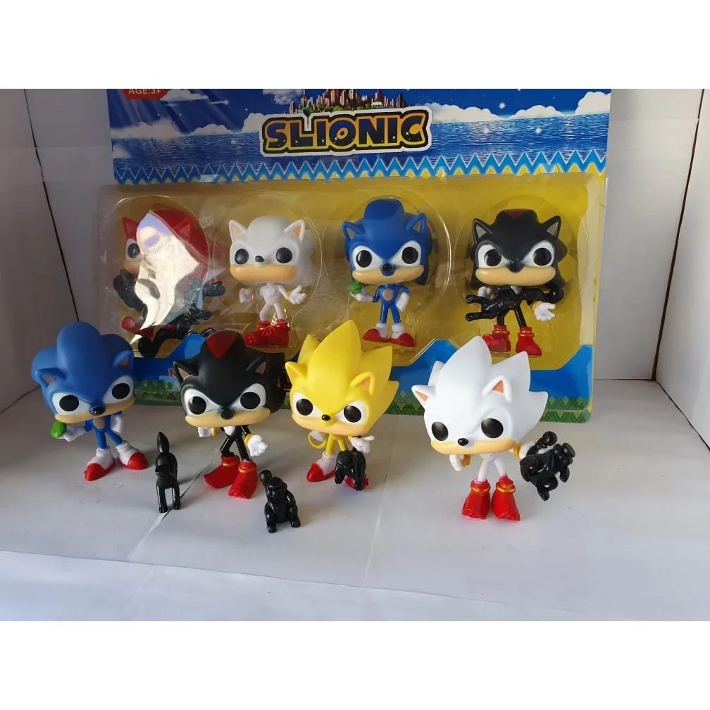 Kit Com 4 Funko Pop Sonic The Hedgehog Sonic Diversos Shopee Brasil