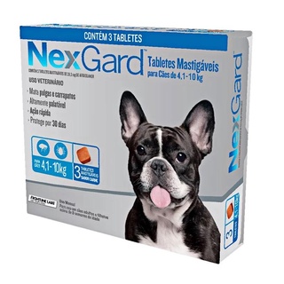Antipulgas E Carrapatos Nexgard Cães 4,1 A 10kg C/3 Compr. em Oferta na Shopee