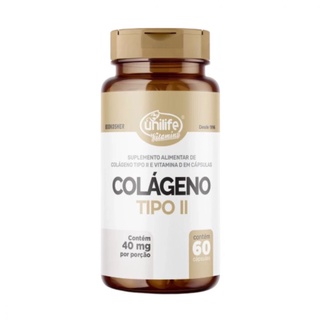 Colágeno Tipo 2 com Vitamina D 60 Cápsulas Unilife