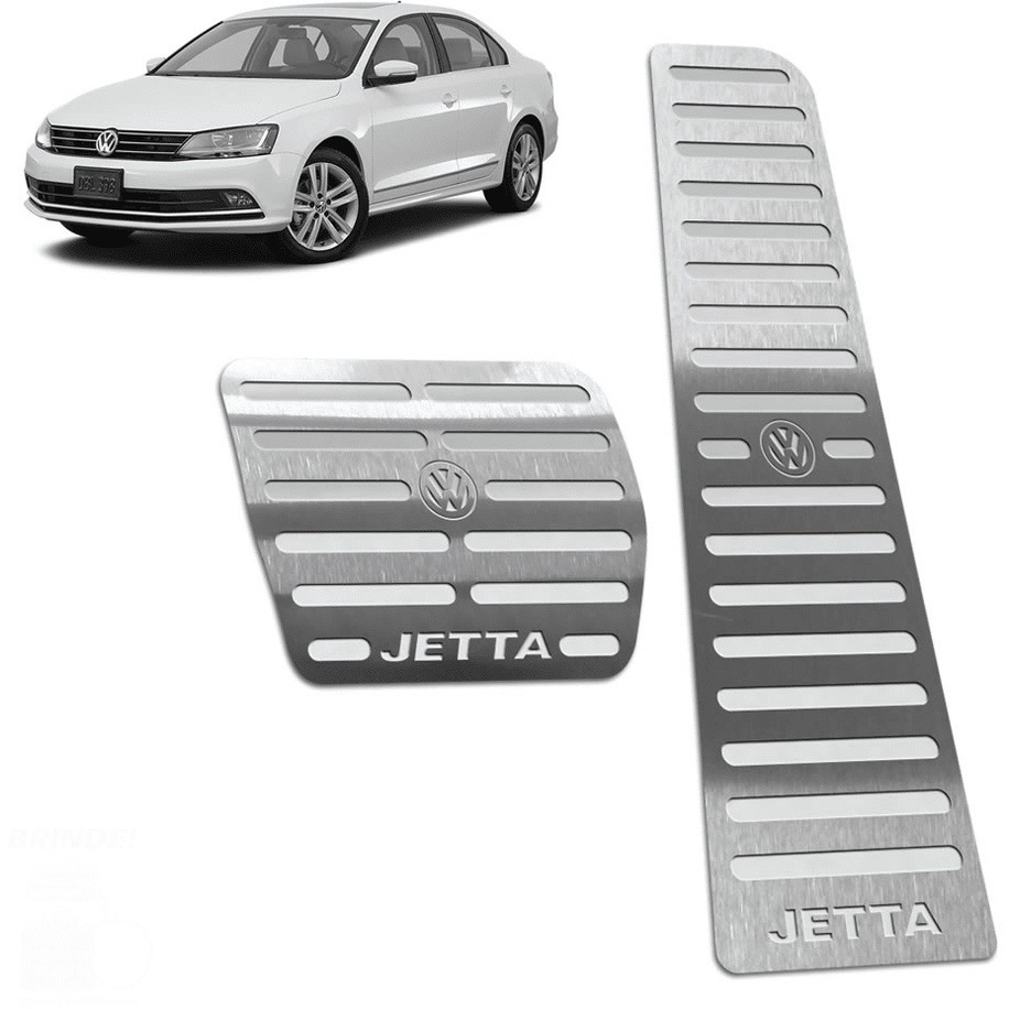 Pedaleira Jetta 11/18 Automático Aço Inox - Não fura o pedal