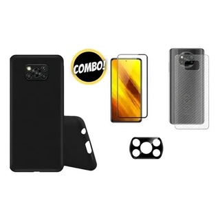 Capa Capinha Aveludada + Película 9D + Pel Câmera + Traseira Poco X3 Pro