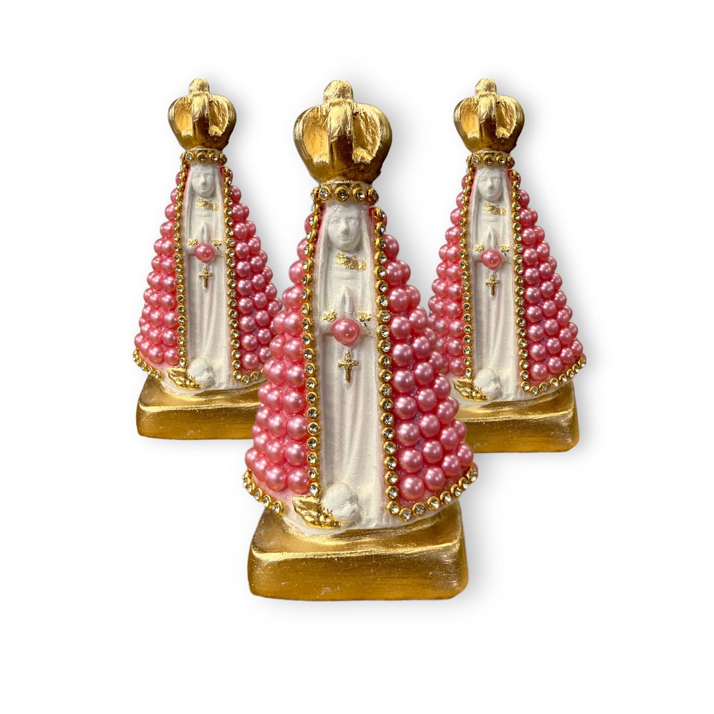 Imagem Nossa Senhora Aparecida Rosa 11cm Gesso em Oferta na Shopee