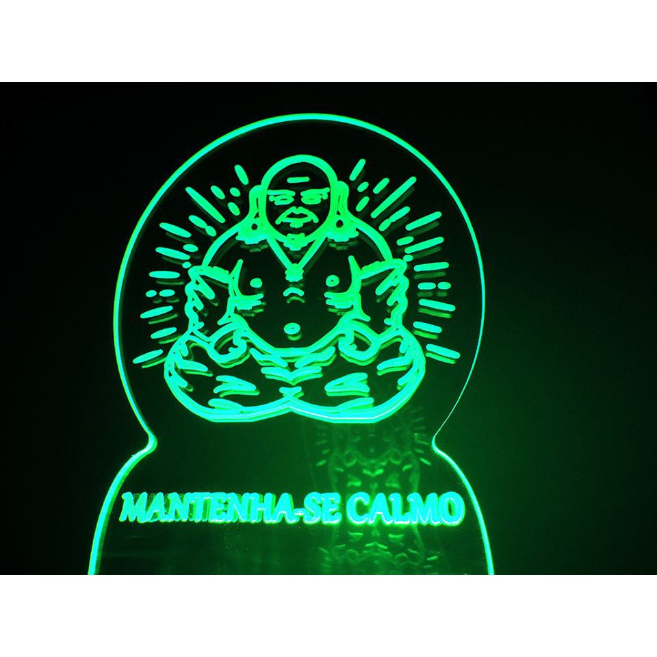 Luminária Abajur led decorativo Buda mantenha-se calmo