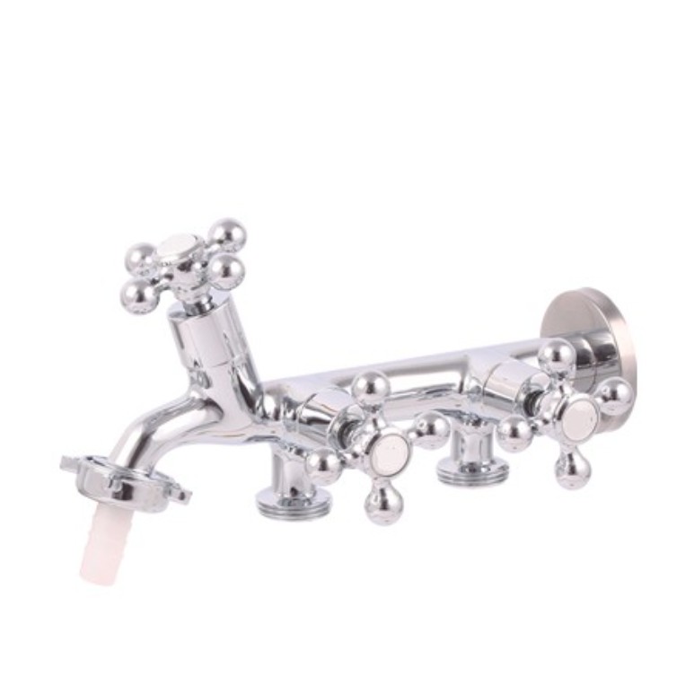 Torneira para Tanque e Máquina de Lavar - 3 saídas c-33 1/4 de volta - Metal em Oferta na Shopee