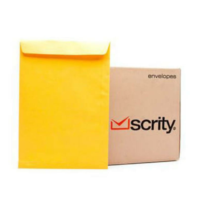 envelope saco Kraft ouro 22x32 cm 50 unidades Scrity