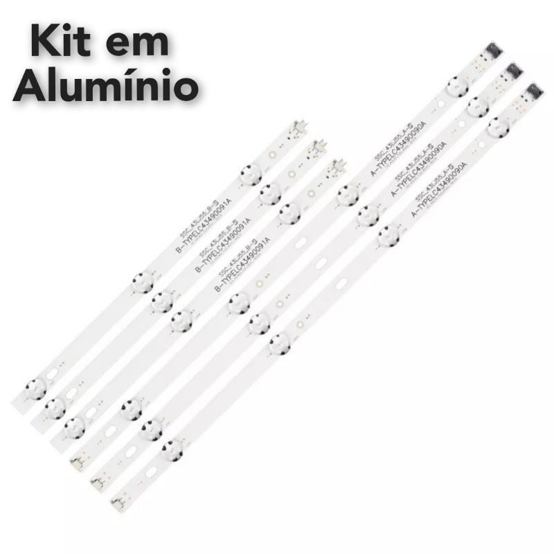 kit Barras Led 43lj5500 43lj5550 43lj6300 43lj551c 43UJ6300 43Lk5700 43LK5750