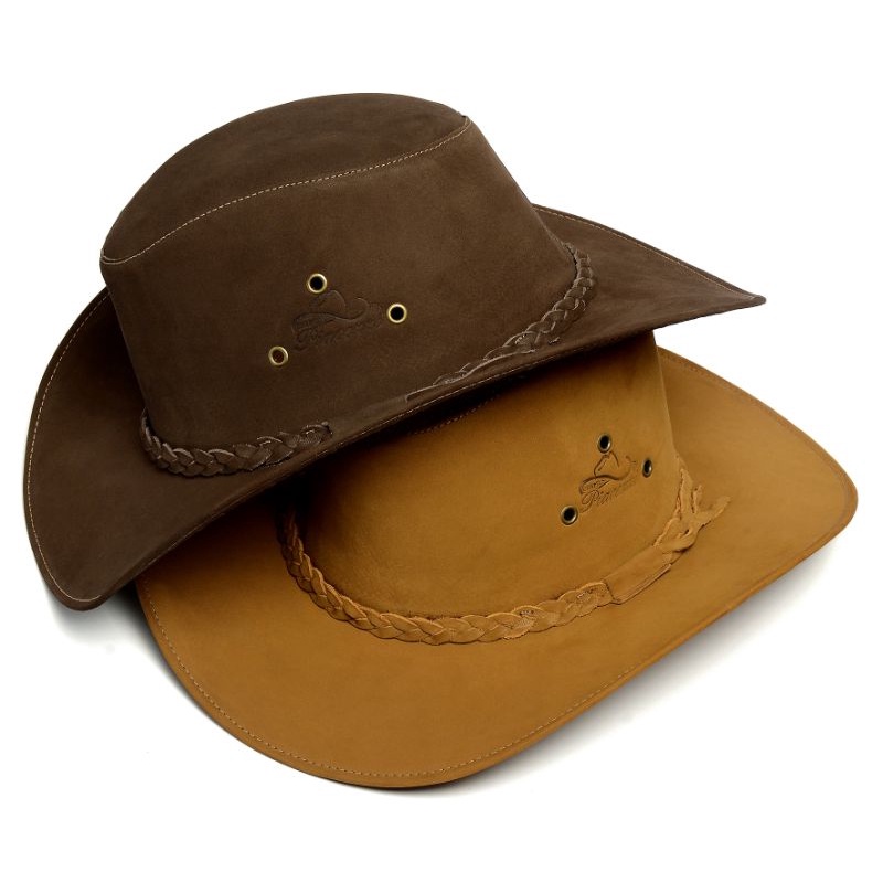 Chapéu Em Couro Legítimo Country Australiano