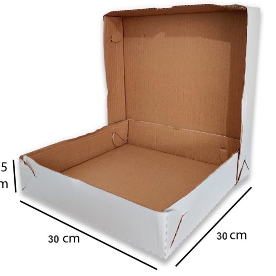 Caixa resistente Quadrada Para Salgados 75 unid pizza, 50 doce Tamanho 30x30x5 cm