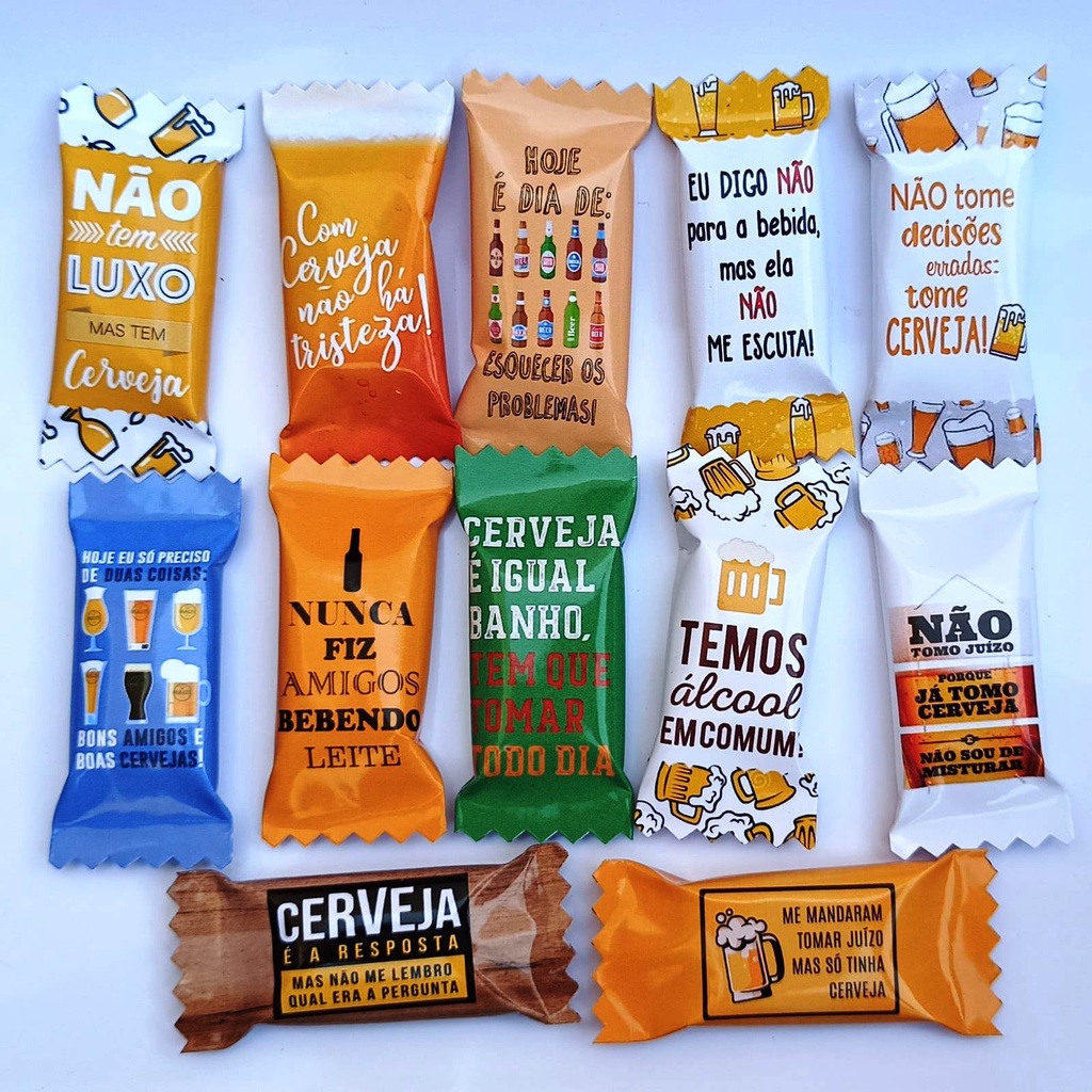 Balas Balinhas Personalizadas Tema Buteco Cerveja Adegas Brinde Mimo para Clientes