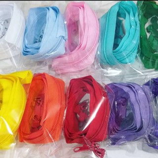 10 Metros de Zíper Nylon + 50 Cursores N°5 - Diversas Cores em Oferta na Shopee