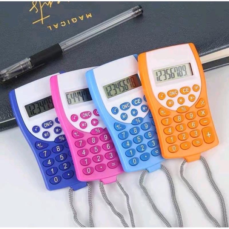 Mini Calculadora De Bolso 8 digito com cordão