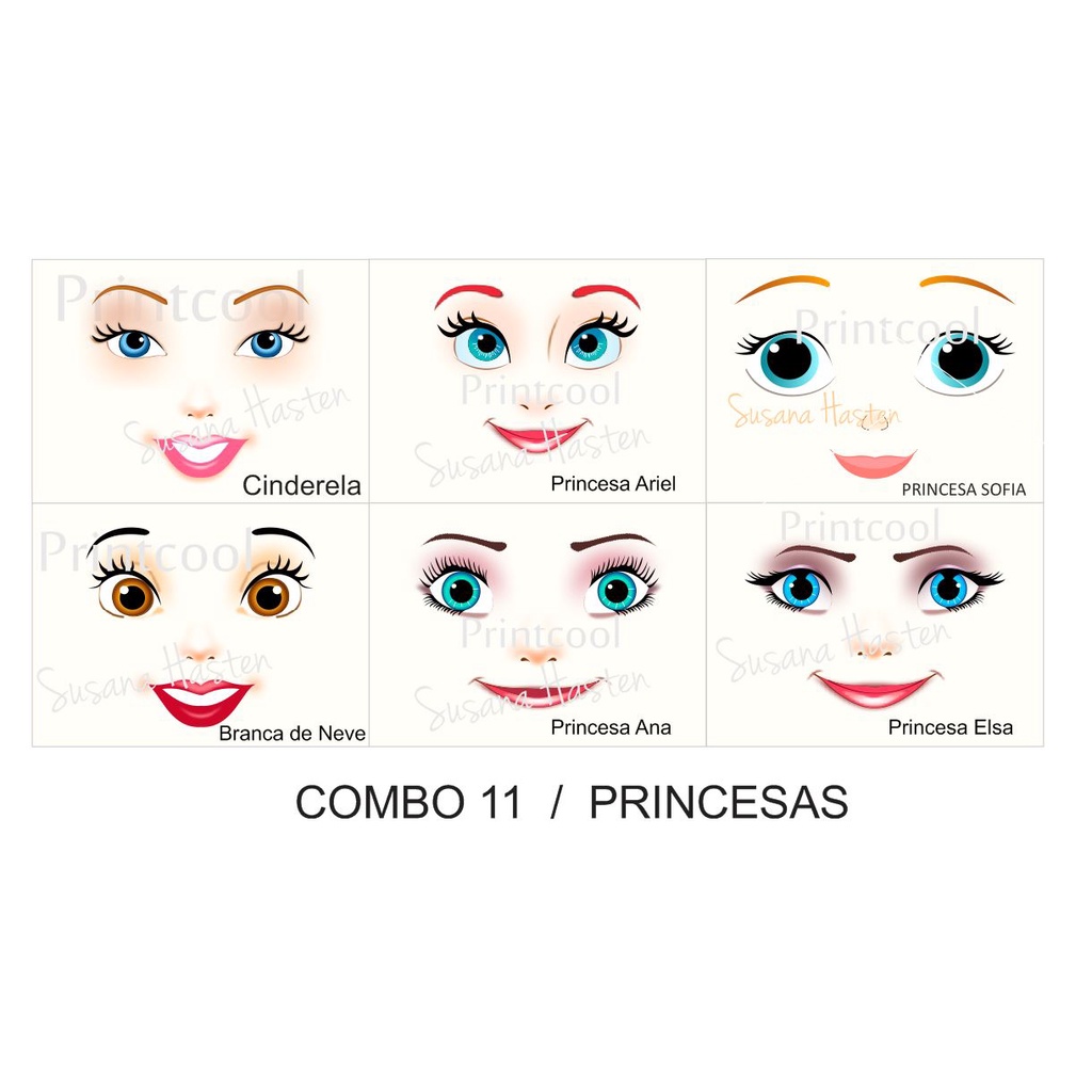 Rostinho, Olho Para Boneca De Pano, Papel Transfer Para Tecido Poliéster e Feltro, Princesas, Emília, Moranguinho. em Oferta na Shopee