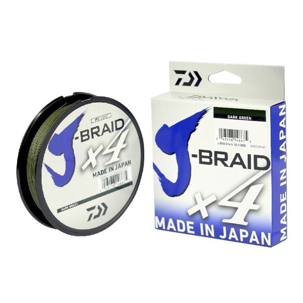 Linha Pesca J-Braid Daiwa Multifilamento X4 20Lb 0,21Mm 270M