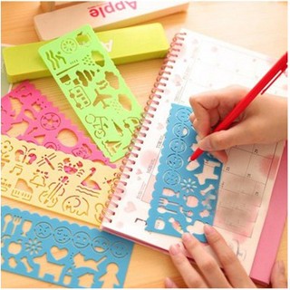 Conjunto De 4pcs Papelaria Régua De Pintura Criativa Doce Cor em Oferta na Shopee