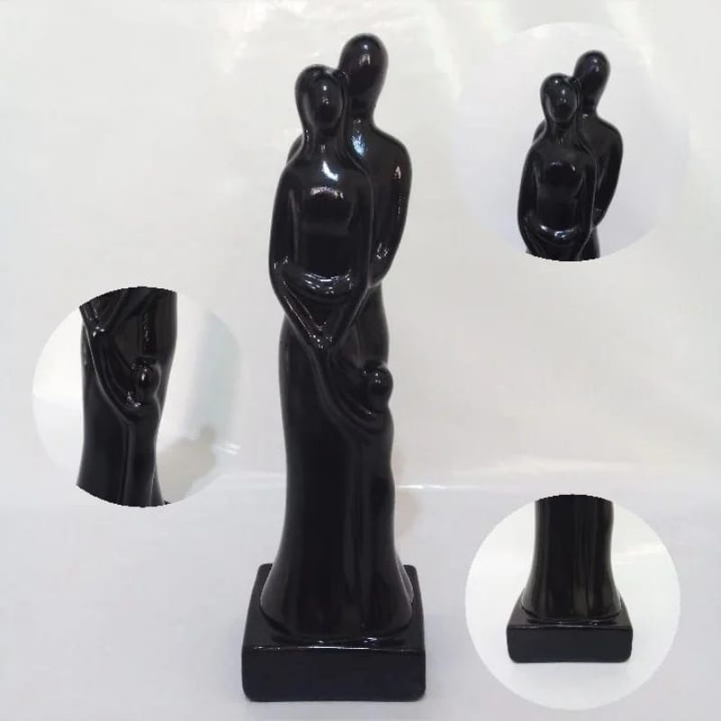 Escultura família casal 34 cm de gesso namorado família para decoração estatueta  pecas de gesso família decorativa