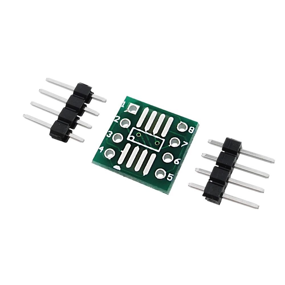 Placa Adaptadora P/ Smd Pcb Sop8 Ssop8 P/ Dip8 - Kit com 5 Peças