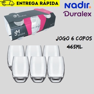 Jogo De Copos De Vidro Com 6 peças 465ml - Aruba Nadir em Oferta na Shopee