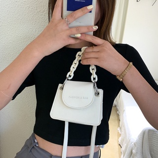 Mini bolsa quadrada pequena moda nova bolsa feminina de couro PU de alta qualidade bolsa mensageiro de ombro com corrente