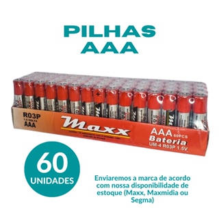 Pilha AAA Palito com 60 Unidades em Oferta na Shopee