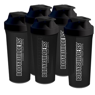 Kit 5x Coqueteleira 600ml - Shakeira Para Academia - Bodybuilders