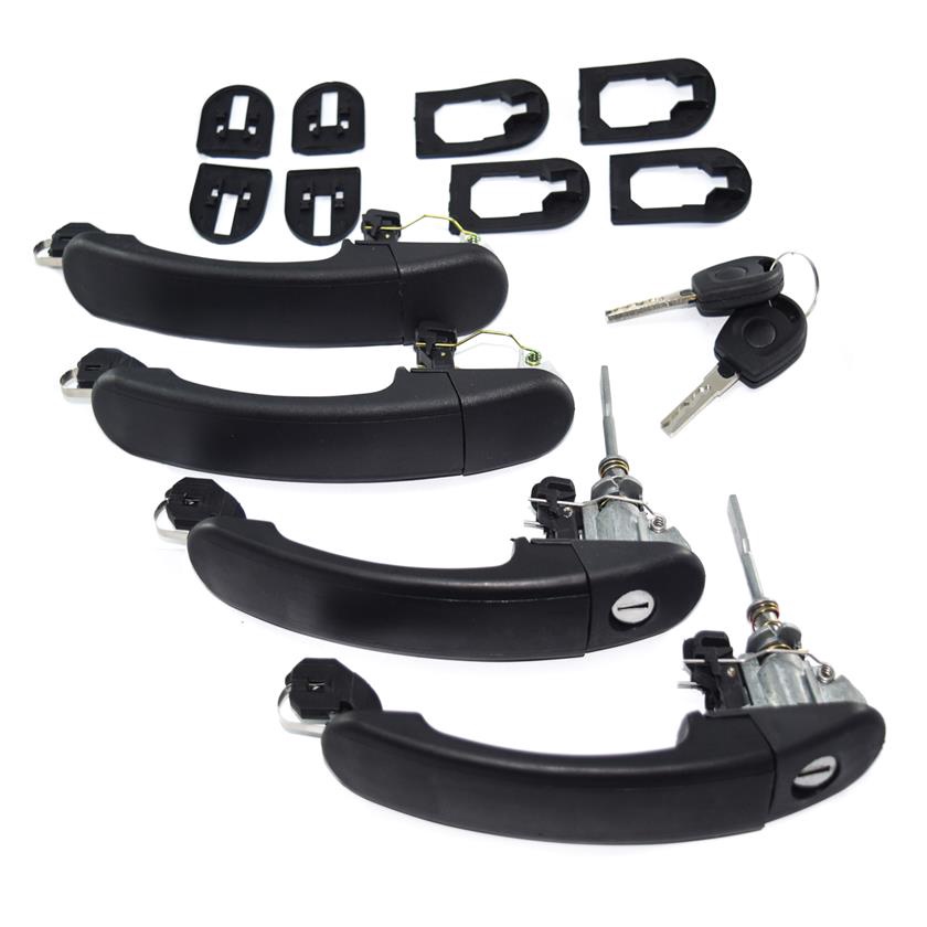 Kit Maçanetas Externas Mesma Chave 4 Portas Chave Pantográfica Gol Parati G3 G4 - 1999 a 2013