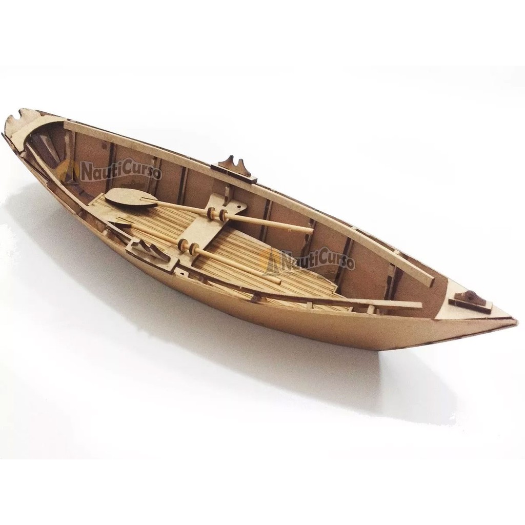 Barco Dory - Kit 39 Centimetros P/montar Puzzle 3d Cortado A Laser