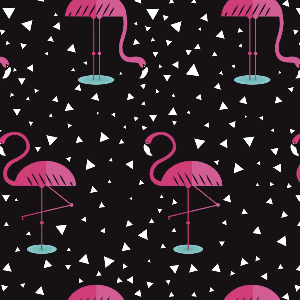 Papel De Parede Flamingo Fundo preto Adesivo Lavável Rolo de 3 Metros
