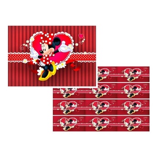 Papel Arroz Minnie + Faixas Laterais - Modelo 22