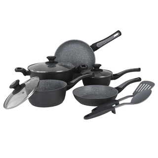 Jogo de Panelas 10 Pçs Alumínio Fundido Bastone Black Oster