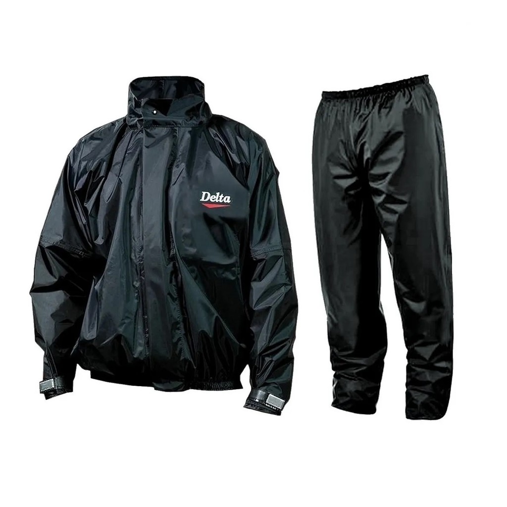 Capa de Chuva Delta Nylon 100% Impermeável Motociclista Motoboy Motoqueiro Ciclista Pesca Proteção Frio Chuva Vento Com Bolso