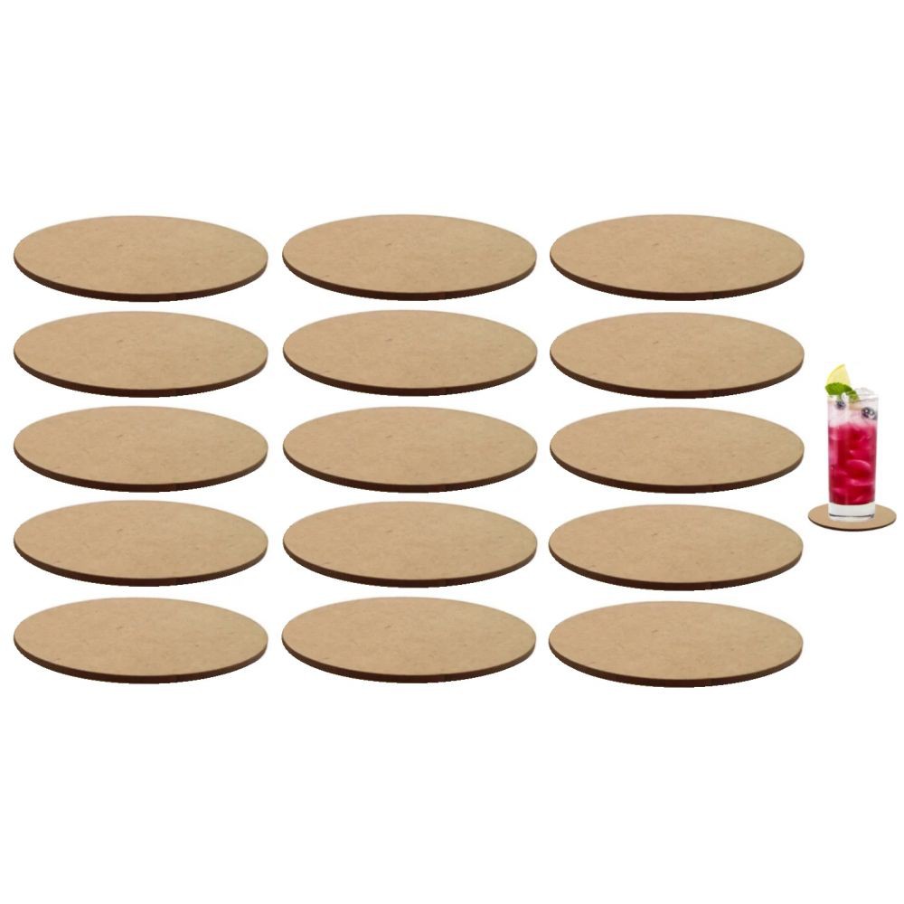Bases em Mdf 10 Cm para Artesanato Ou Porta Copos (conj. 15 Unidades ...