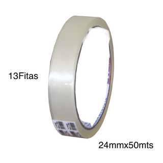 13 Fita Adesiva Fitar 24mm X 50mts Transparente 15 Un 24mmx50