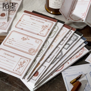 JIANWU 30folhas Rótulos Retrô Borda Memo Pad Rasgável Longo Faixa DIY Material De Decoração De Diário Notas Papelaria