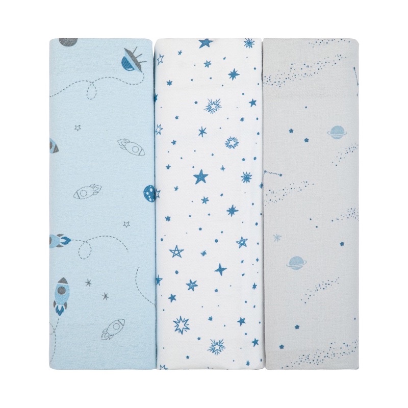 Manta Cueiro Flanelado Composê 80x50cm Bebê Menino  - Kit 3 Unidades em Oferta na Shopee