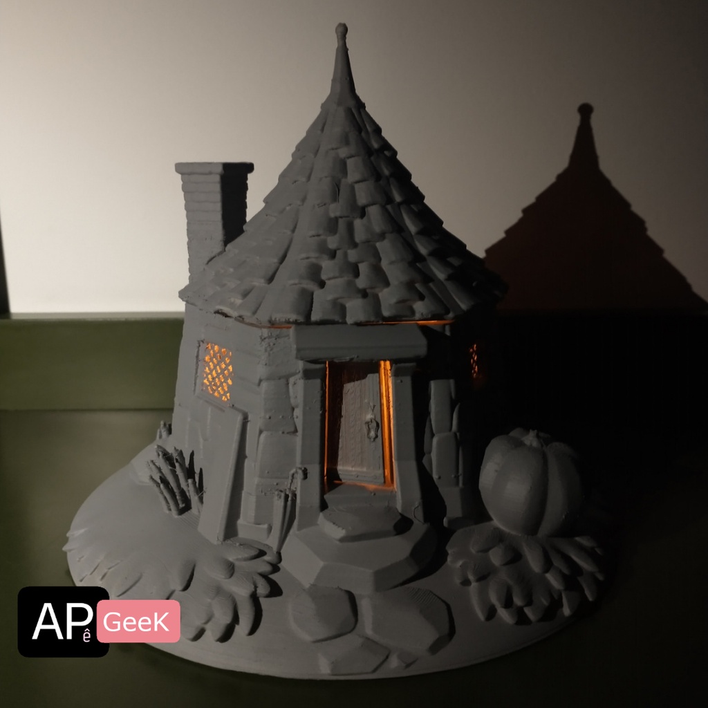 Cabana do Hagrid - Diorama Harry Potter (Monocromática)