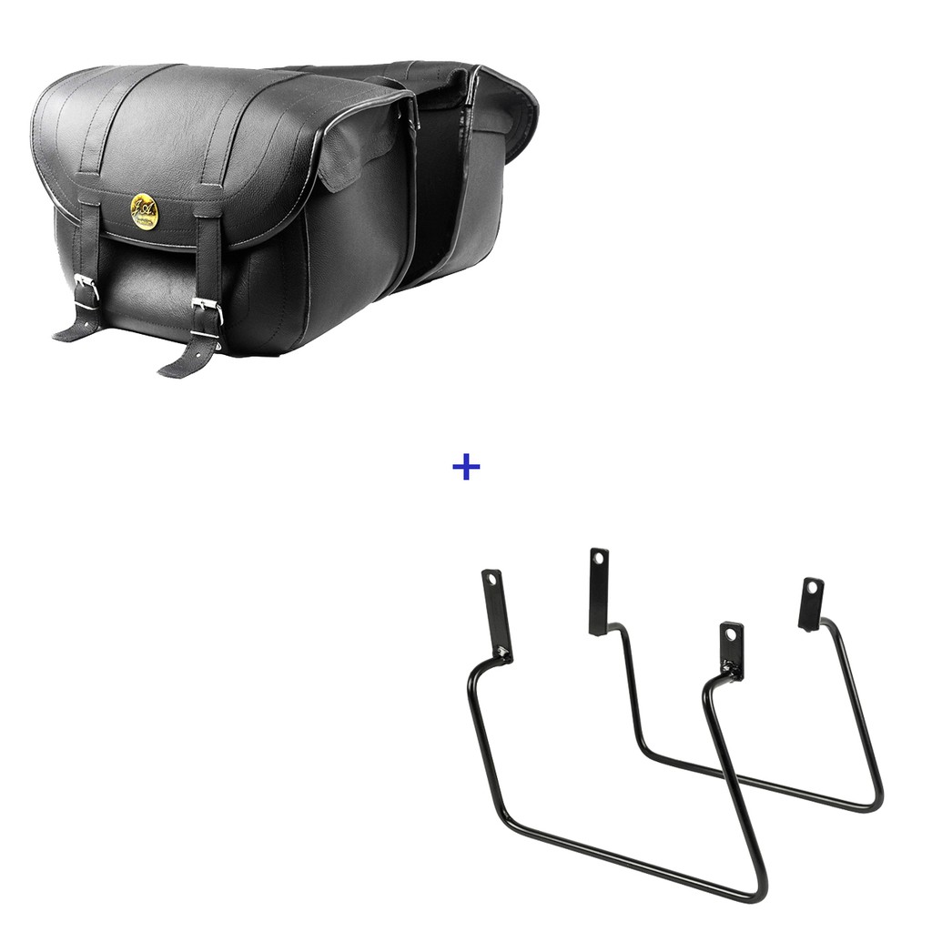 Kit Viagem Indian Scout Afastador + Alforge Lateral Legitimo 24 Litros