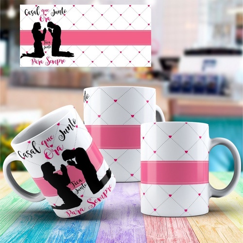 Casal Que Ora Junto Fica Junto Para Sempre - Caneca Porcelan