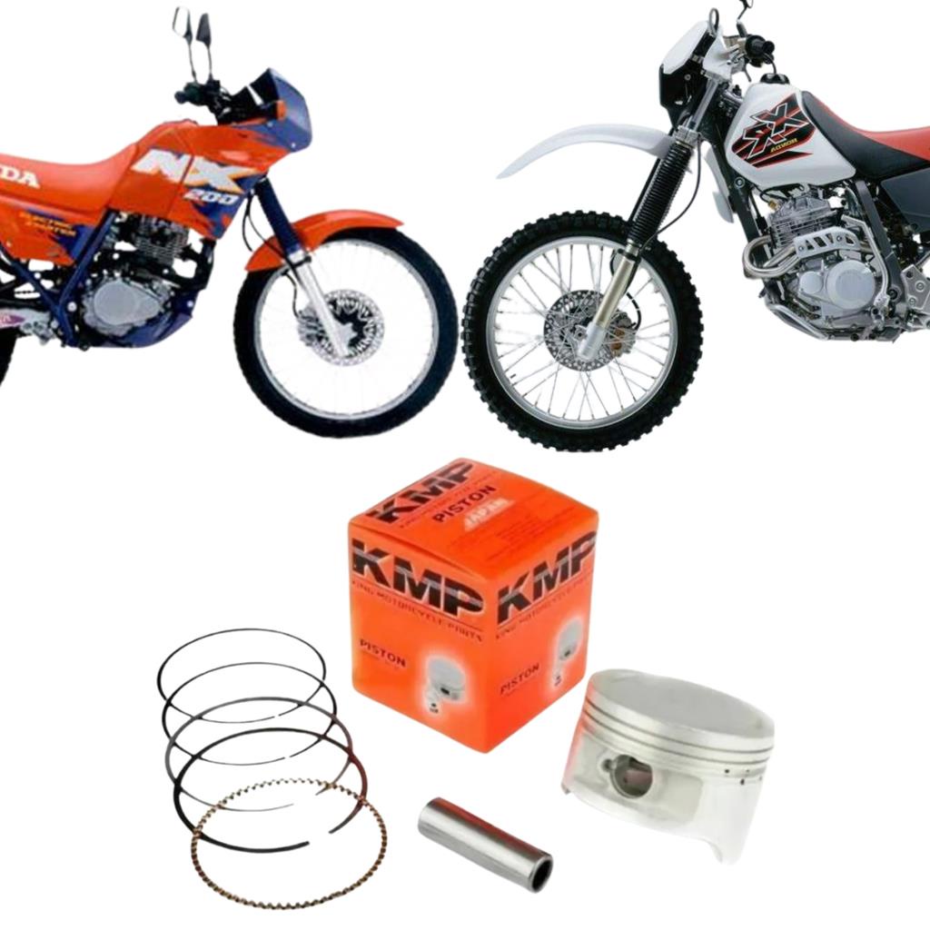 Pistao Com Aneis Kmp Strada Cbx 200 Xr 200 Nx 200 2mm em Oferta na Shopee