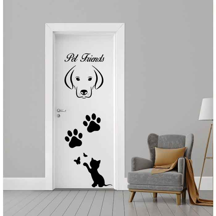 adesivo para porta e parede Pet shop