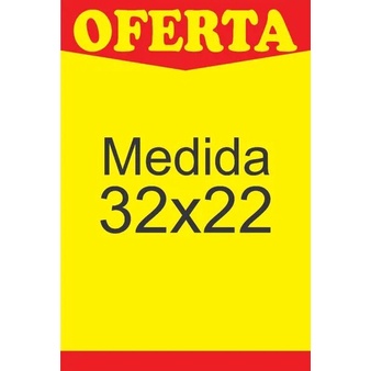 Cartaz Oferta e Promoção - 32X22cm/100Unidades - Oferta Tarja